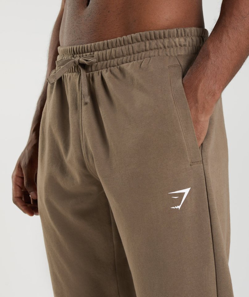 Men's Gymshark Essential Oversized Jogger Brown | CA 751N0A